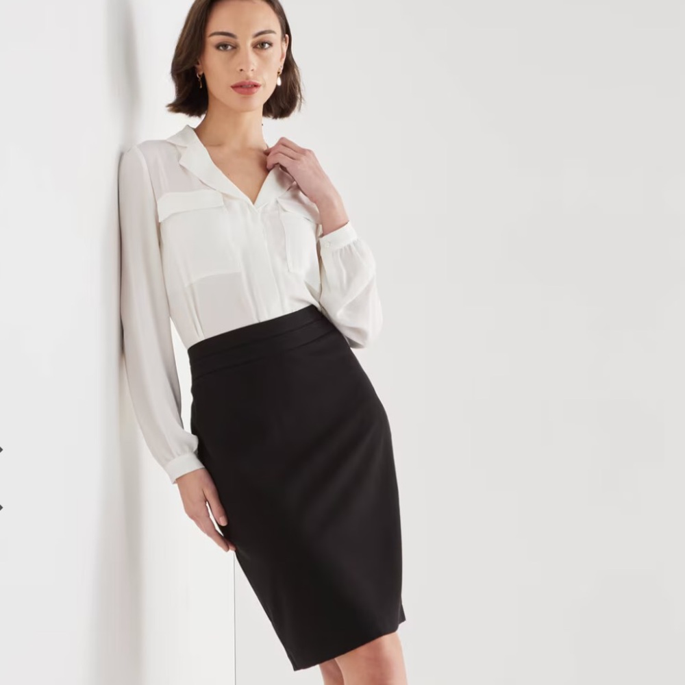 H&M pencil suit skirt - black, size 6